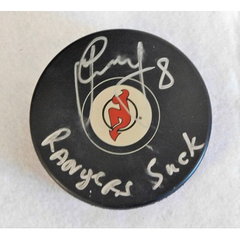 Dainius Zubrus New Jersey Devils Signed Hockey Puck JSA Authenticated