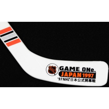 Teemu Selanne Signed Game One Japan 1997 Mini Hockey Stick JSA Authenticated