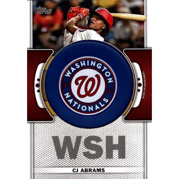 CJ Abrams 2023 Topps Series 1 Team Logo Manufactured Patch Card #TLP-CJA