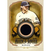 Corbin Burnes Brewers 2021 Allen and Ginter Full-Size Relics Card #AGA-CBU
