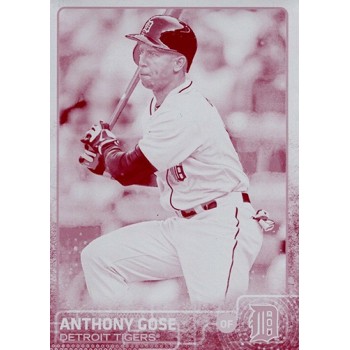 Anthony Gose Detroit Tigers 2015 Topps Magenta Printing Plate Card #413 1/1