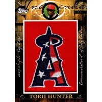 Torii Hunter 2010 Topps Jumbo Packs Manufactured Hat Logo Relic /99 #MHR-205