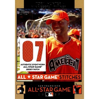 Torii Hunter 2007 Topps All-Star Game Stitches Jersey Patch Card #ASTH
