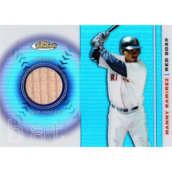 Manny Ramirez Boston Red Sox 2003 Topps Finest Game Used Bat Card #FRB-MR