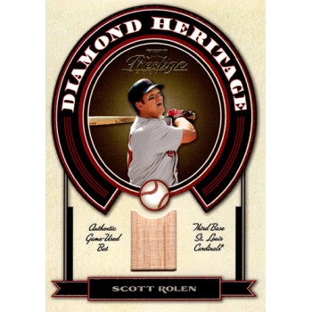 Scott Rolen Cardinals 2004 Playoff Prestige Diamond Heritage Bat Card #DH-15