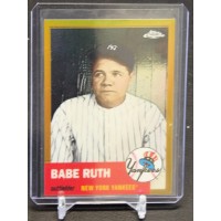 Babe Ruth New York Yankees 2009 Topps Chrome Gold Refractor Card #2 1953 Style