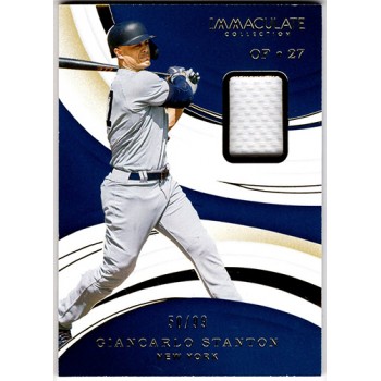 Giancarlo Stanton Yankees 2020 Panini Immaculate Collection Relics Card #21 /99