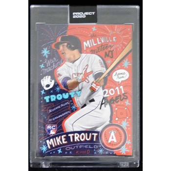 Mike Trout Los Angeles Angels Topps Project 2020 Card 2011 RC #142