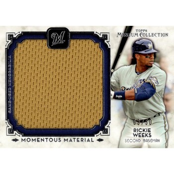 Rickie Weeks 2014 Topps Museum Collection Momentous Material Card #MMJR-RW /50