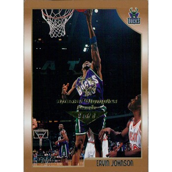 Ervin Johnson Milwaukee Bucks 1998-99 Topps Card 129 Special Olympics Nevada 1/1