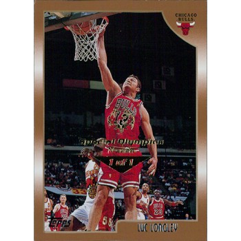 Luc Longley Chicago Bulls 1998-99 Topps Card #18 Special Olympics Nevada 1/1