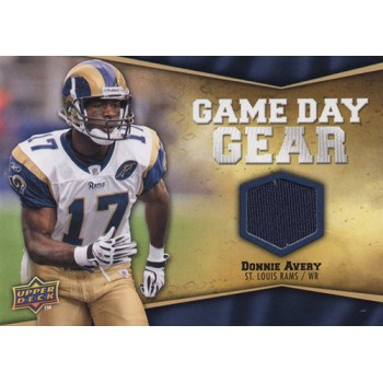 Donnie Avery St. Louis Rams 2009 Upper Deck Game Day Gear Card #NFL-DA