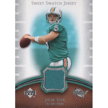 John Beck Dolphins 2007 Upper Deck Sweet Spot Sweet Swatch Jersey Card #SS-JB