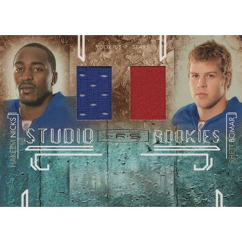 Hakeem Nicks & Rhett Bomar 2009 Rookies Stars Studio Rookies Combos Card #5 /299