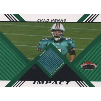 Chad Henne Dolphins 2008 Topps Stadium Club Impact Relic Jersey Card #IRCH /1349