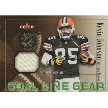 Kevin Johnson Cleveland Browns 2001 Fleer Goal Line Gear Relic Card