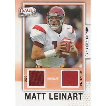 Matt Leinart 2006 SAGE Game Exclusives Jerseys Football Card #MLJ