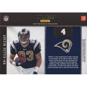 Austin Pettis 2011 Panini Threads Rookie Collection Materials Card #4 /299