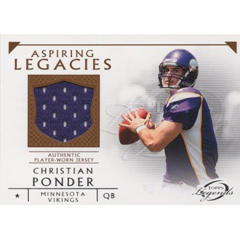 Christian Ponder 2011 Topps Legends Aspiring Legacies Jersey Card #ALR-CP