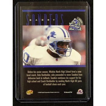 Barry Sanders 1999 Playoff Absolute Commemorative Run For The Record Card #RR06