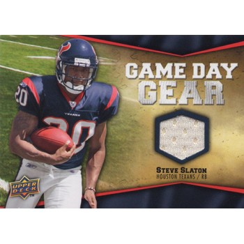 Steve Slaton Texans 2009 Upper Deck Football Game Day Gear Card #NFL-SL