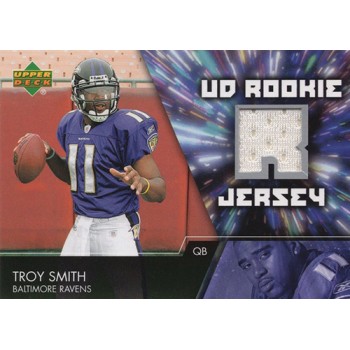 Troy Smith Baltimore Ravens 2007 Upper Deck Football Rookie Jersey Card #UDRJ-TS
