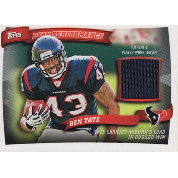 Ben Tate Houston Texans 2010 Topps Peak Performance Jersey Card #PPR-BT