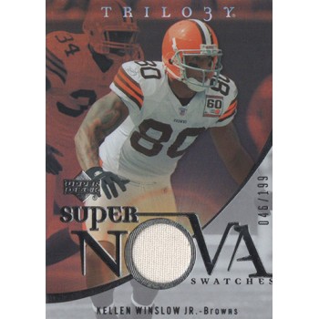 Kellen Winslow 2007 Upper Deck Trilogy Supernova Swatches Card #SS-KW /199