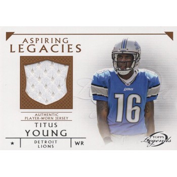 Titus Young Detroit Lions 2011 Topps Legends Aspiring Legacies Jsy Card #ALR-TY