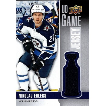 Nikolaj Ehlers Winnipeg Jets 2019-20 Upper Deck UD Game Jersey Card #GJ-NE