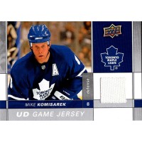 Mike Komisarek Maple Leafs 2009-10 Upper Deck Game Jersey Series 2 Card #GJ2-MK