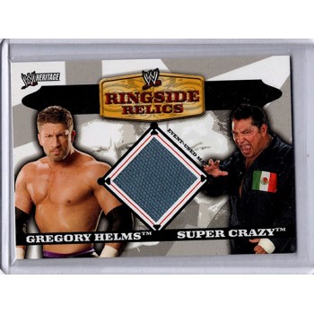 Ringside Relics Gregory Helms and Super Crazy 2006 Topps WWE Heritage Used Mat Material Card