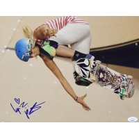 Lyn-Z Adams Hawkins Skateboarder Signed 11x14 Glossy Photo JSA Authenticated