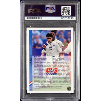 Jeff Agoos Signed 1993 Upper Deck USA World Cup 94 Card #12 PSA Authenticated