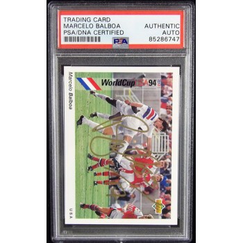 Marcelo Balboa Signed 1993 Upper Deck USA World Cup 94 Card #28 PSA Authentic