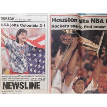 Marcelo Balboa Signed USA Today Newspaper 7/23/94 JSA Authenticated