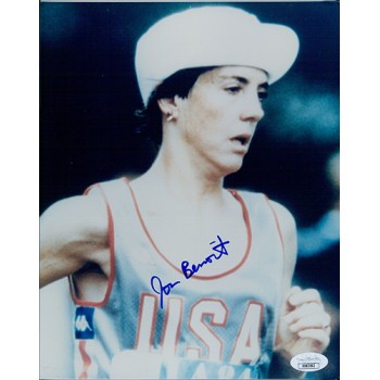 Joan Benoit Marathon Runner Signed 8x10 Glossy Photo JSA Authenticated