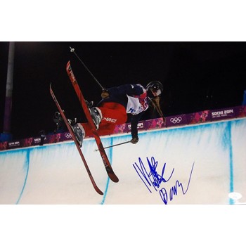 Maddie Bowman Olympic Skier Signed 12x18 Glossy Photo JSA Authenticated