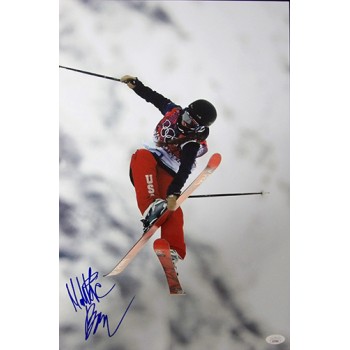 Maddie Bowman Olympic Skier Signed 12x18 Glossy Photo JSA Authenticated