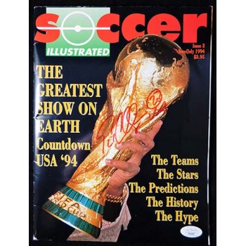 Paul Caligiuri Signed Soccer Illustrated Magazine JSA Authenticated