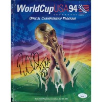 Paul Caligiuri Signed World Cup USA 94 Program Cover Page JSA Authenticated