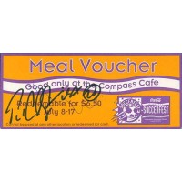 Paul Caligiuri Signed 1994 Soccerfest Meal Voucher JSA Authenticated