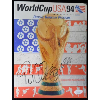 Paul Caligiuri Signed 1994 World Cup USA Program JSA Authenticated