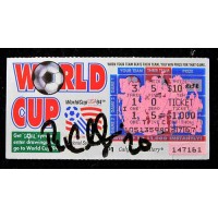 Paul Caligiuri Signed 1994 USA World Cup Lottery Scratcher Ticket JSA Authentic
