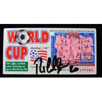 Paul Caligiuri Signed 1994 USA World Cup Lottery Scratcher Ticket JSA Authentic