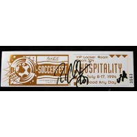 Paul Caligiuri Signed Soccerfest Hospitality VIP Locker Ticket JSA Authenticated