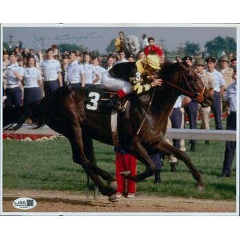 Jean Cruguet Jockey Signed 8x10 Matte Photo JSA Authenticated Jean Cruguet Jockey Signed 8x10 Matte Photo JSA Authenticated