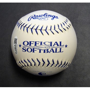 Lisa Fernandez Team USA Signed White Softball JSA Authenticated Faded