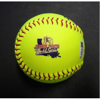 Jennie Finch Team USA Signed Yellow Softball JSA Authenticated