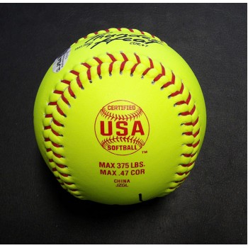 Jennie Finch Team USA Signed Yellow Softball JSA Authenticated